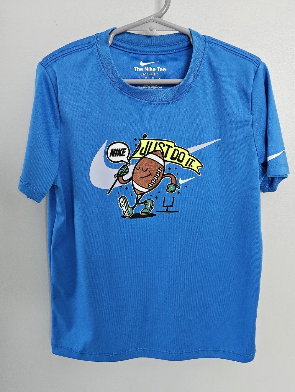 Nike | Blue Dri-FIT 'Just Do It' Football Graphic Tee